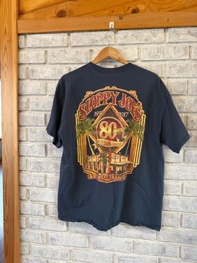 Sloppy Joe's 80th Anniversary Black Graphic Short Sleeve Tee